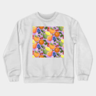 Fruit & Flower Pattern Crewneck Sweatshirt